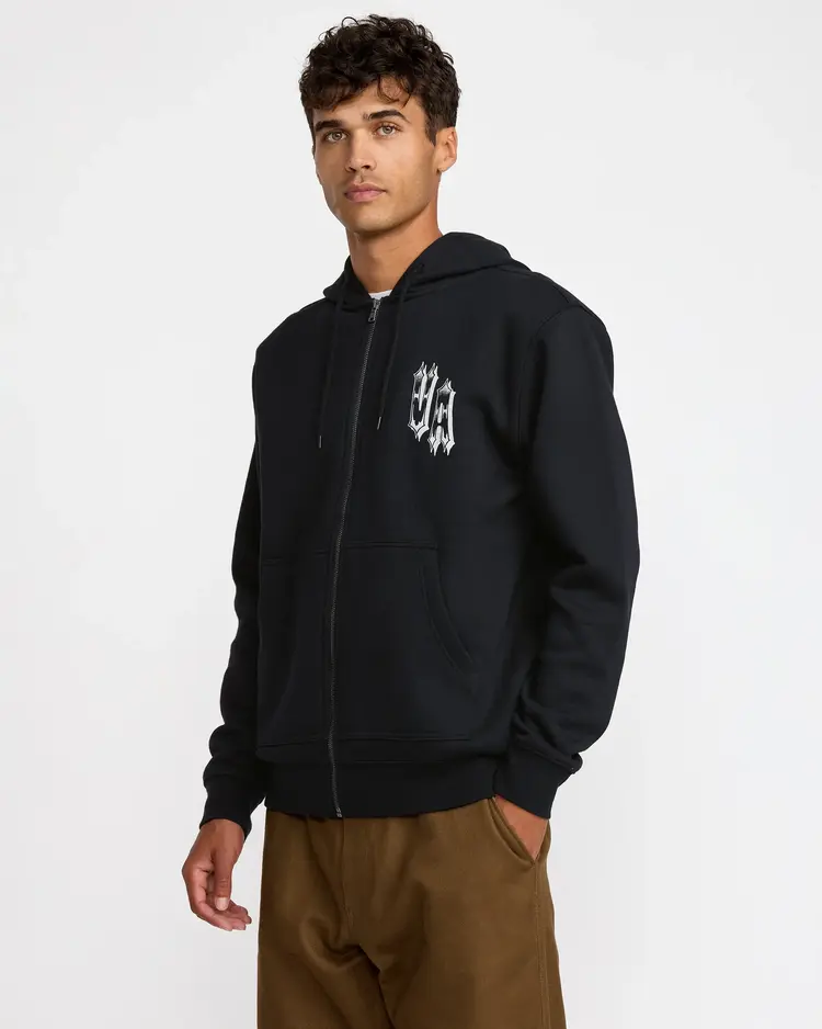 RVCA RVCA Benj Tiger Eyes Zip Hoodie | Black