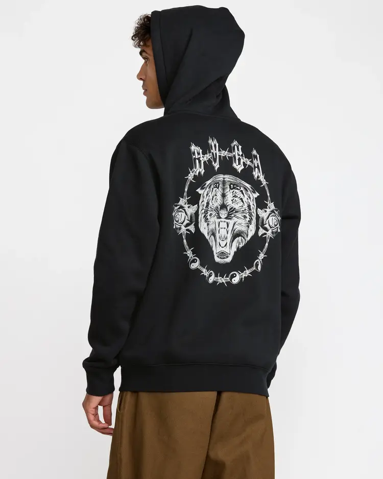 RVCA RVCA Benj Tiger Eyes Zip Hoodie | Black