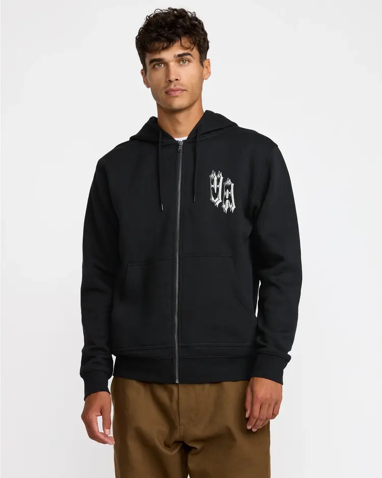 RVCA RVCA Benj Tiger Eyes Zip Hoodie | Black