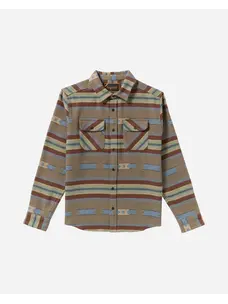 RVCA Dayshift Blanket Flannel Long Sleeve | Mushroom