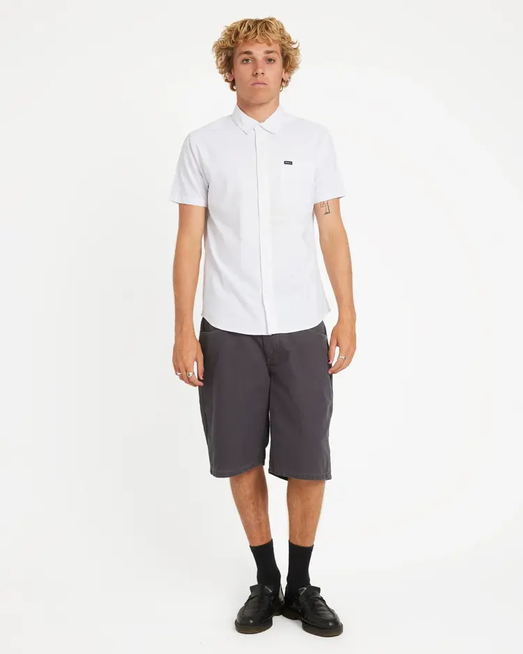 RVCA RVCA That'll Do Stretch Stretch Collection Short Sleeve Shirt | White