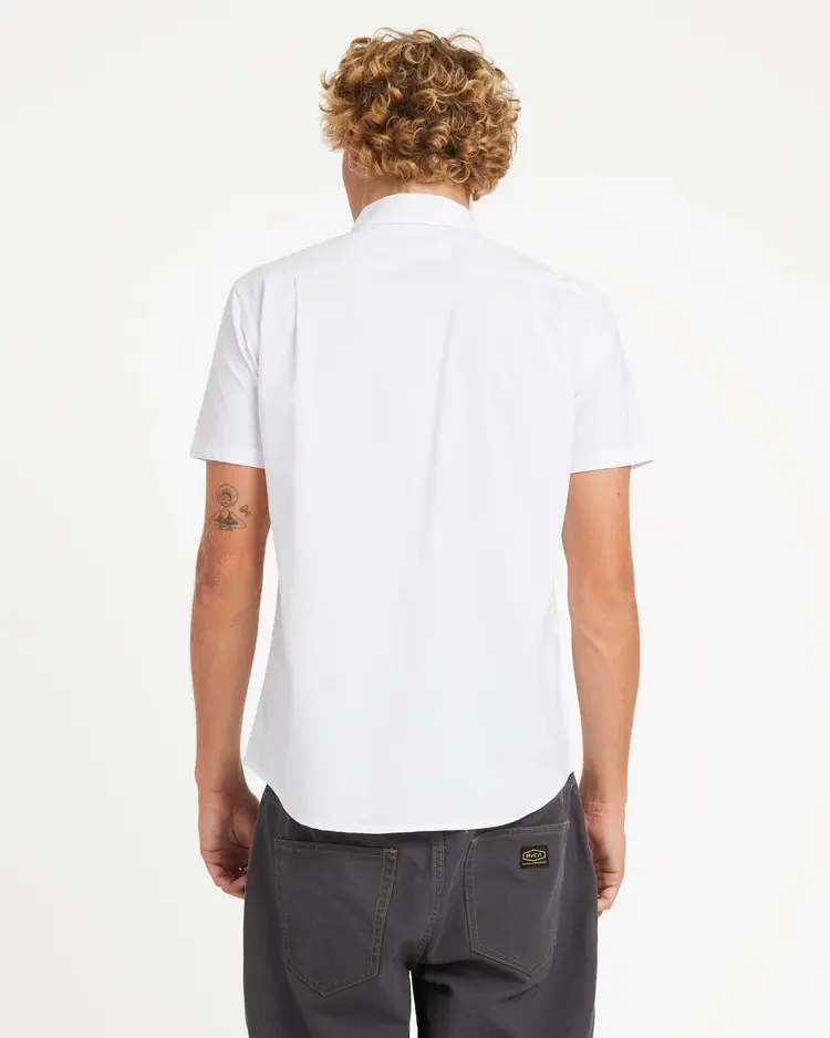 RVCA RVCA That'll Do Stretch Stretch Collection Short Sleeve Shirt | White