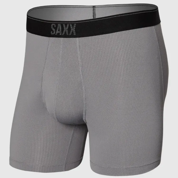 Saxx Quest Quick Dry Mesh Boxer Brief Fly | Dark Charcoal II