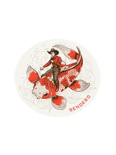 Sendero Provisions Co. Sendero Koi Bronc Fish Sticker | White