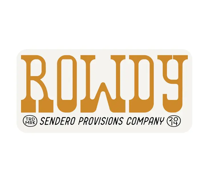 Sendero Provisions Co. Rowdy Sticker | Cream