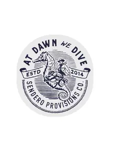 Sendero Provisions Co. Sendero We Dive Sticker | White