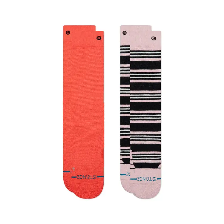 Stance Kids Trailblazer Mid Poly Snow Socks 2 Pack | Coral
