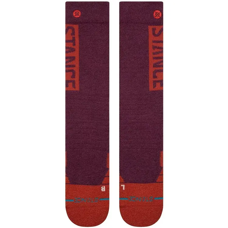 Stance OG Mid Wool Snowboard Socks | Wine