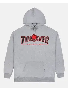 Thrasher Thrasher X Spitfire Big Head Outline Hoodie | Ash