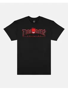 Thrasher Thrasher X Spitfire Big Head Outline Tee | Black