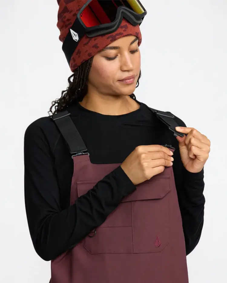 Volcom Women's Creston 3D Stretch Bib Women's Overall | Oxblood