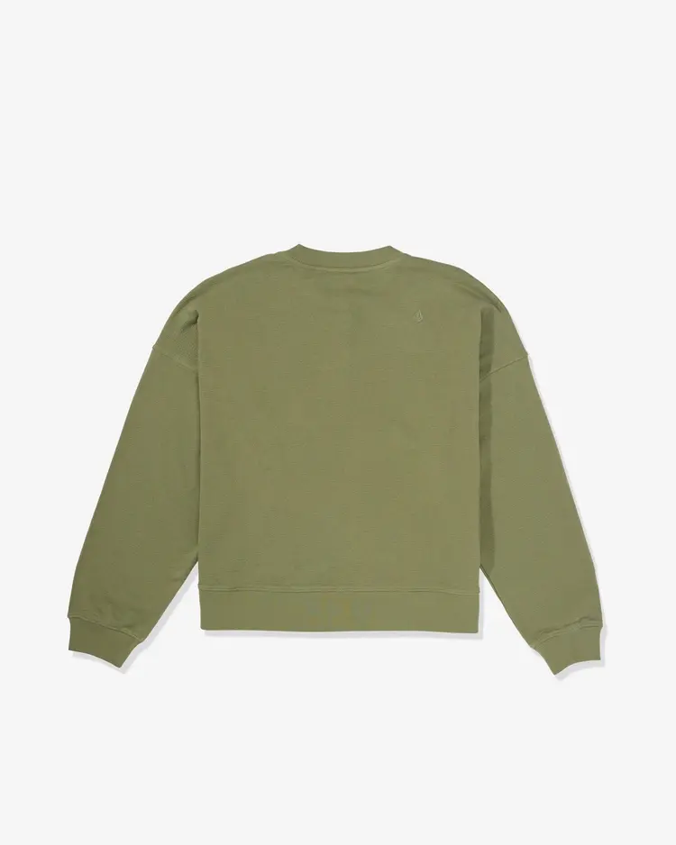 Volcom Volcom Lived In Fleece Henley | Moss Stone