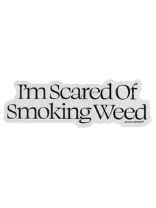 Jacuzzi Jacuzzi Scared Of Smoking Weed Sticker | Multicolor
