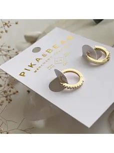 Pika & Bear Pika & Bear Wyst Rhinestone Encrusted Sleeper Hoop | Gold