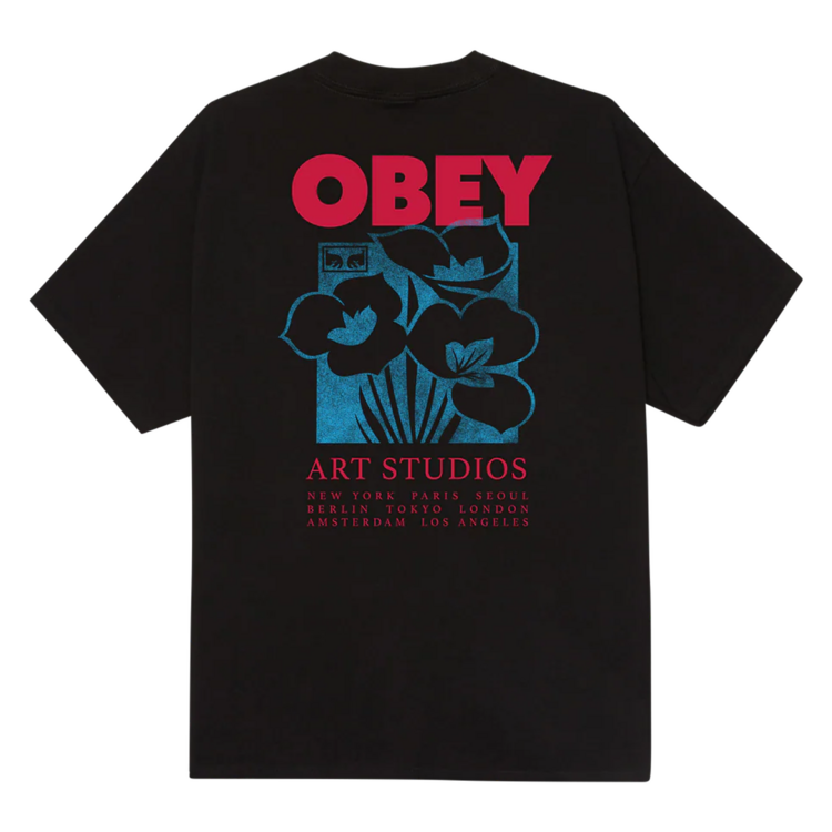 Obey Art Studio Flowers Tee | Black