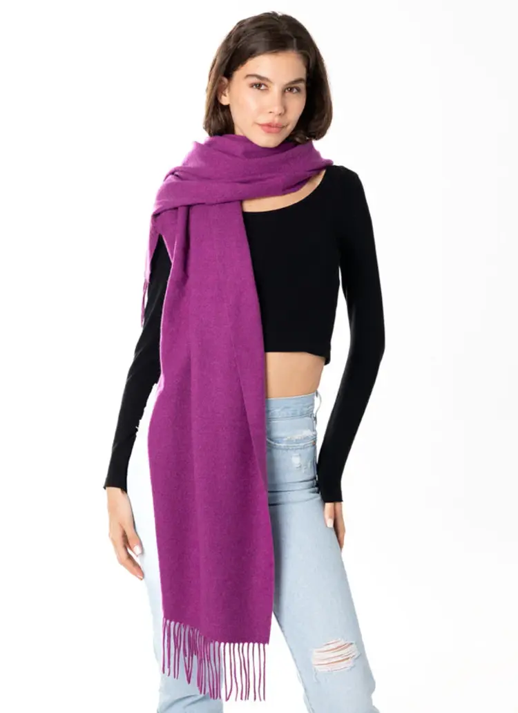 C'est Moi Viscose Blend Scarf | Magenta