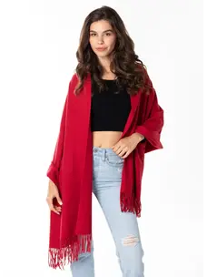 C'est Moi C'est Moi Viscose Blend Scarf | Red