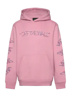 Vans Boys Scribbled Past Pullover Hoodies | Pink Dawn