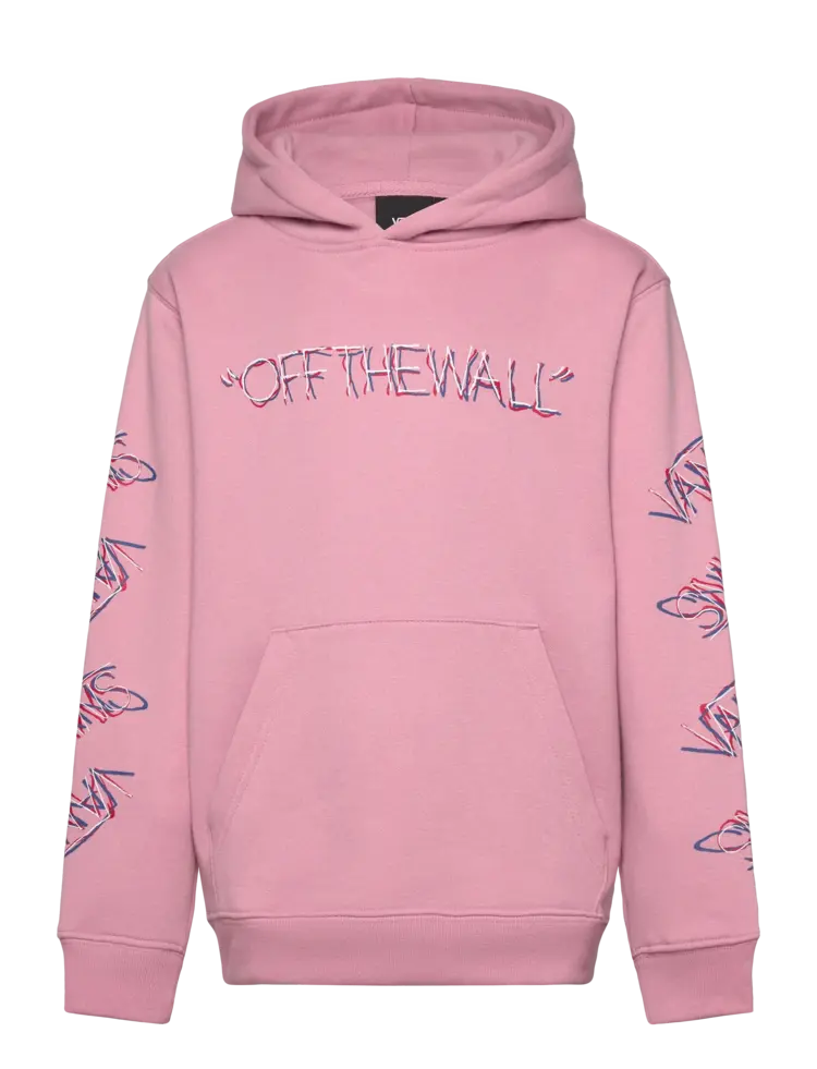 Vans Boys Scribbled Past Pullover Hoodies | Pink Dawn