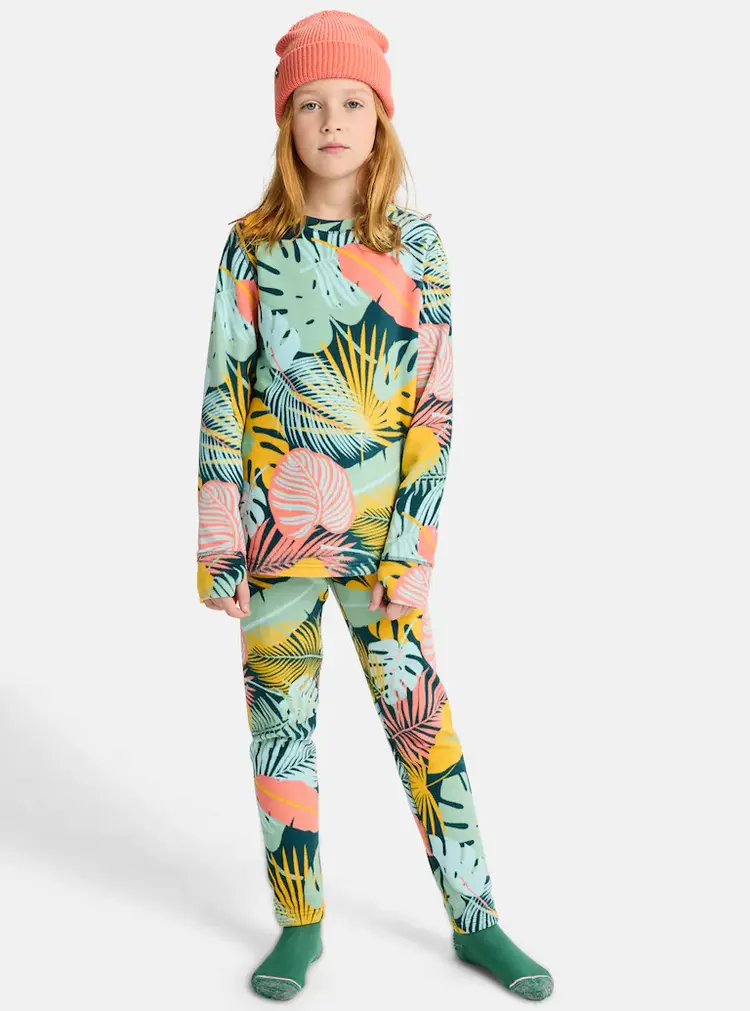 Burton Kids' Fleece Base Layer Set | Oversized Tropical
