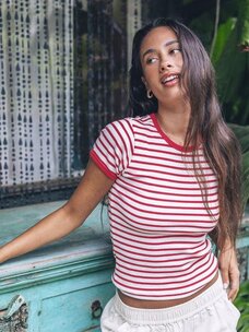 Hurley Hurley Just A Girl Baby Tee | Rococco Red