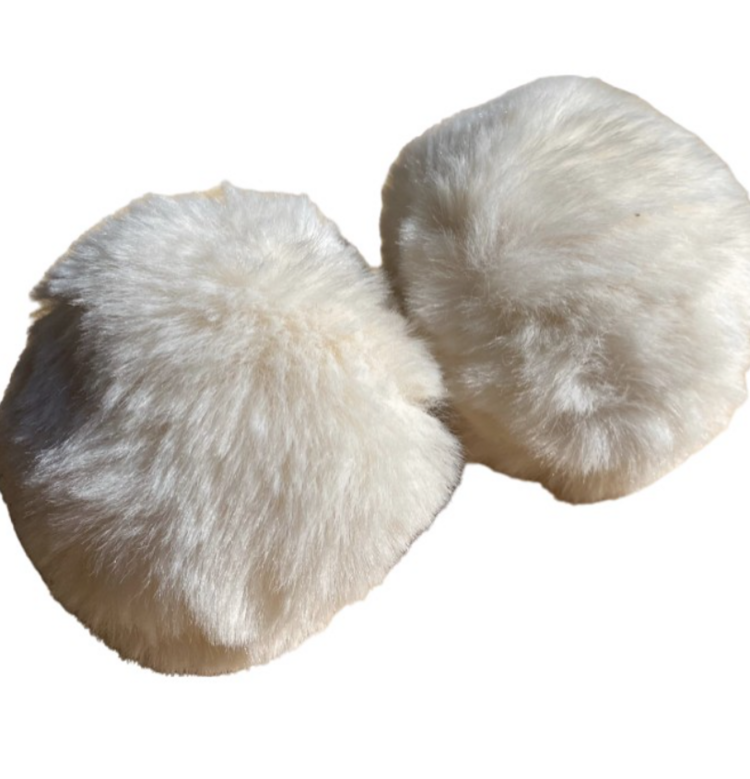 MDXONE Kids' Elastic Pompom Pair Toque
