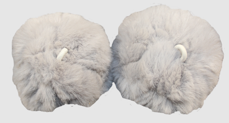 MDXONE Kids' Elastic Pompom Pair Toque