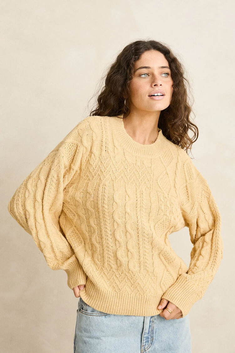 Rhythm RHYTHM PATCHWORK SWEATER SAND