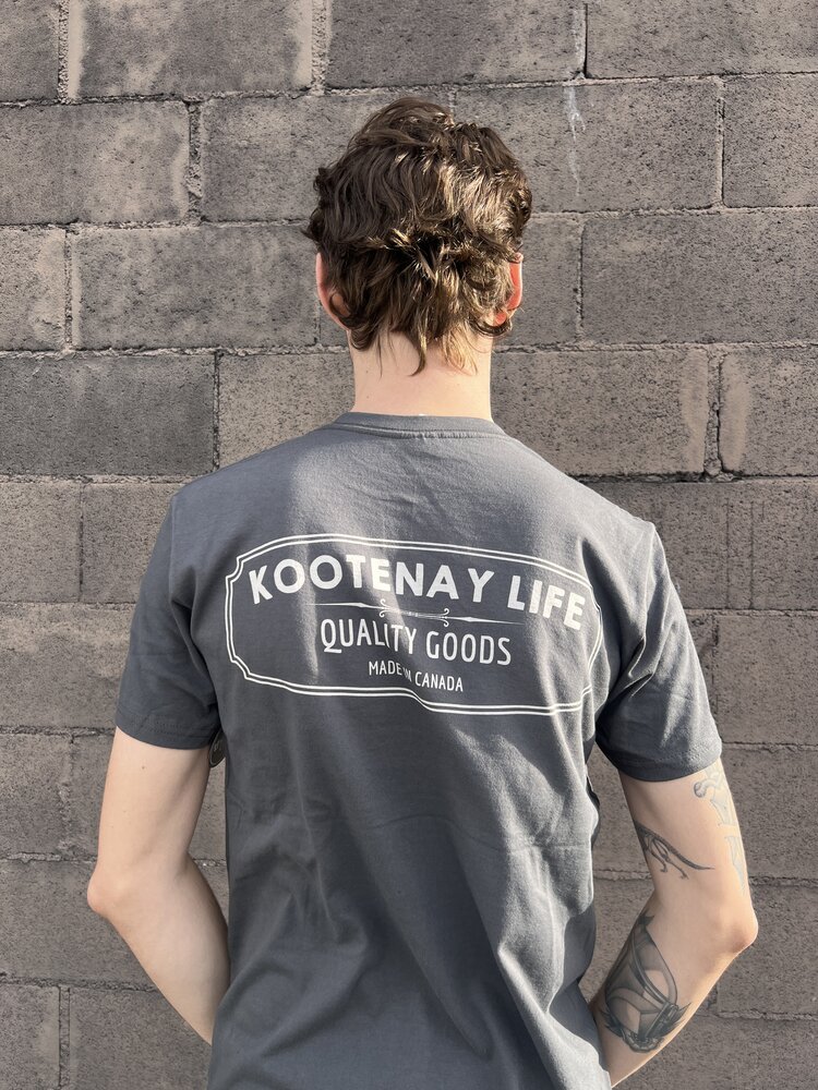 Kootenay Life Quality Design Tee | Oil Grey