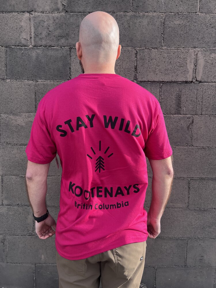 Kootenay Life Stay Wild Tee | Raspberry