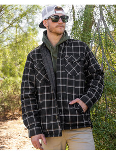 Dixxon Mesquite Quilted Flannel | Black/Grey