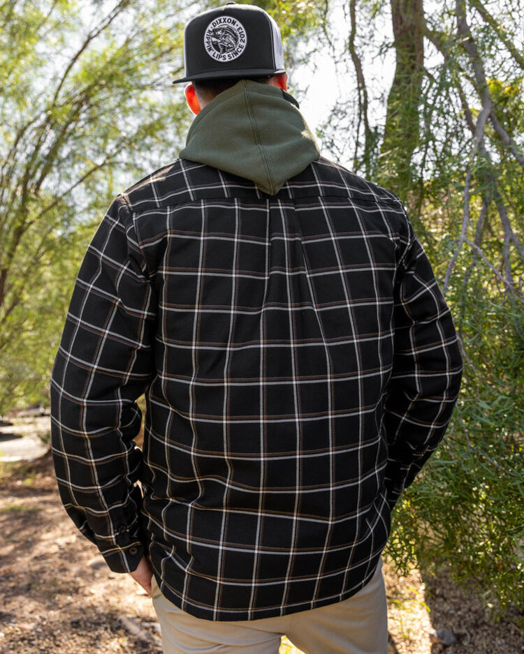Dixxon Dixxon Mesquite Quilted Flannel | Black/Grey