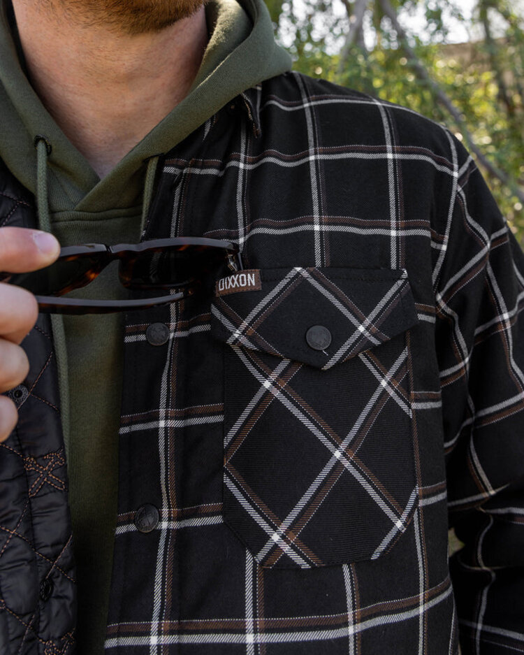 Dixxon Dixxon Mesquite Quilted Flannel | Black/Grey