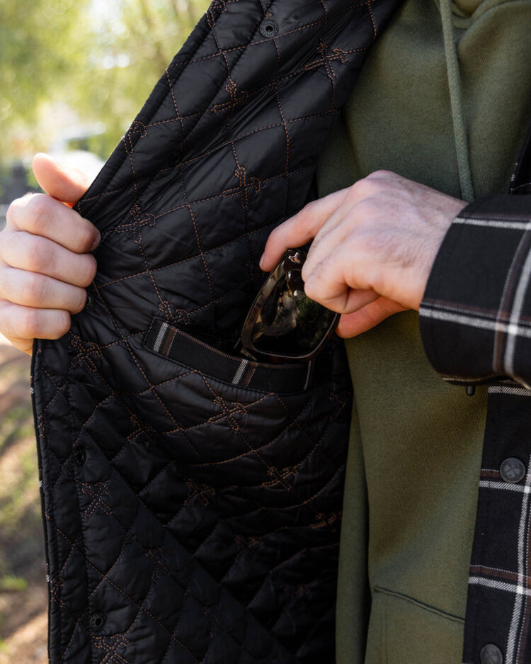Dixxon Dixxon Mesquite Quilted Flannel | Black/Grey