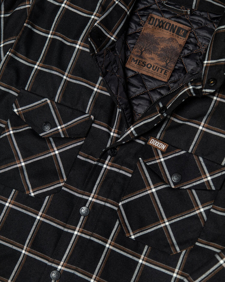 Dixxon Dixxon Mesquite Quilted Flannel | Black/Grey