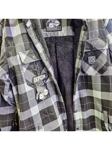 Dixxon Night Shift Sherpa Flannel | Gry/blk