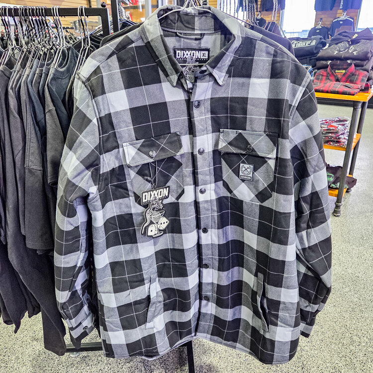 Dixxon Night Shift Sherpa Flannel | Gry/blk