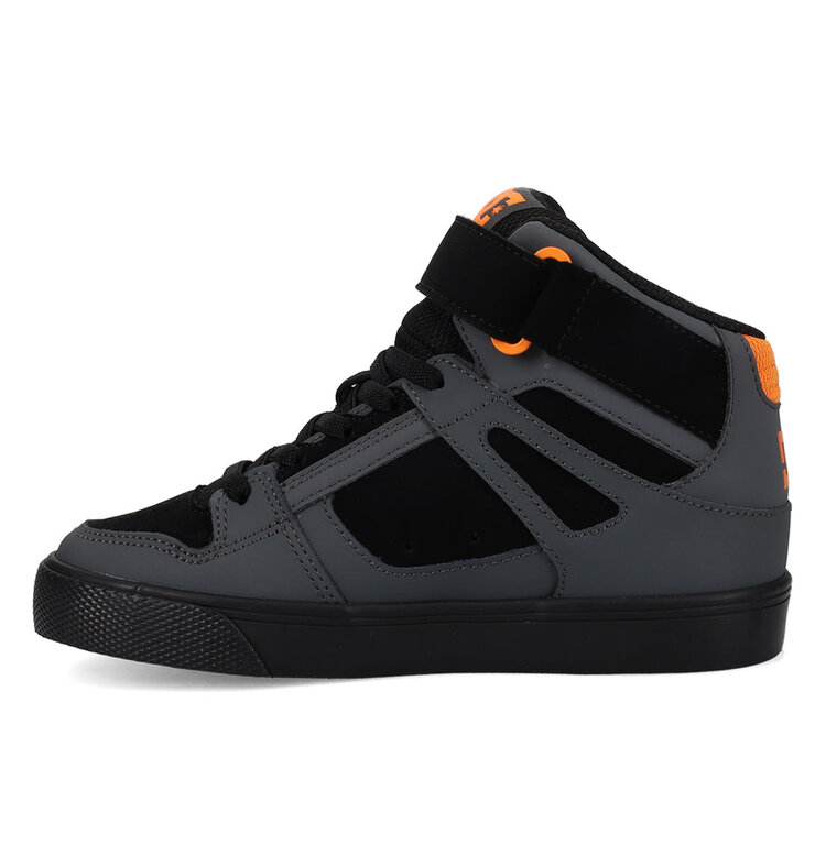DC Kids' Pure Hi Top EV | Grey/Black/Orange