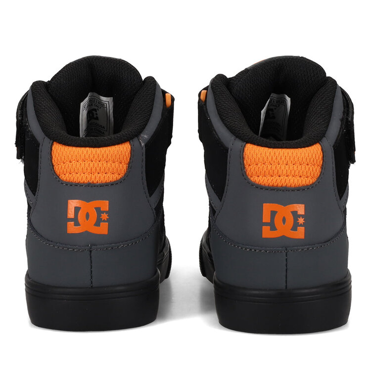DC Kids' Pure Hi Top EV | Grey/Black/Orange