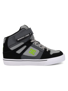 DC DC Kids' Pure Hi Top EV Skate Shoe | Grey/Black