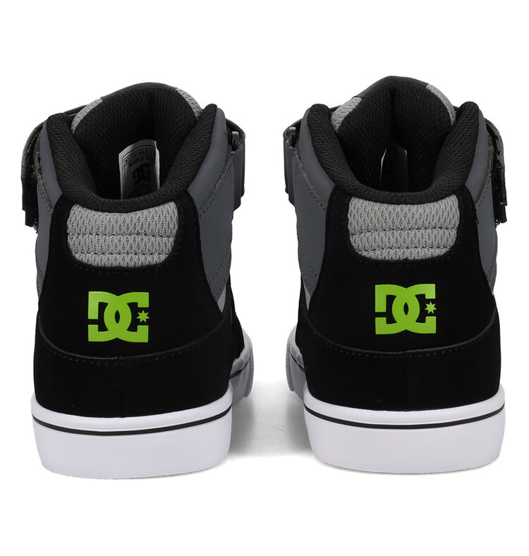 DC DC Kids' Pure Hi Top EV Skate Shoe | Grey/Black