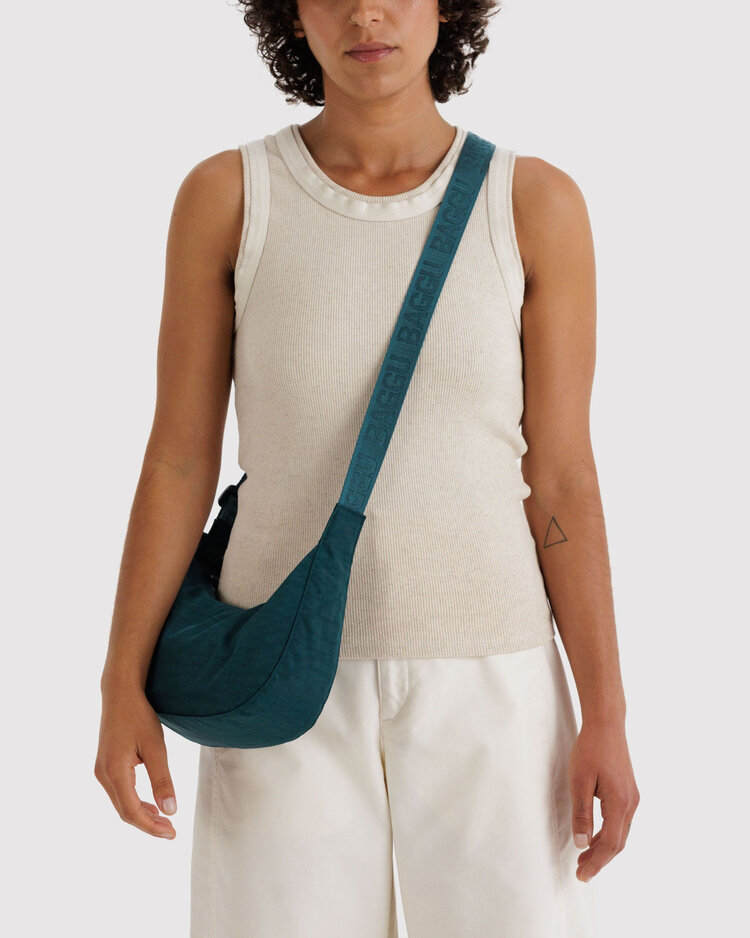 Baggu Small Nylon Crescent Bag | Deep Sea