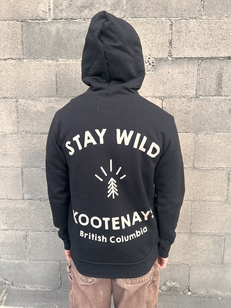 Kootenay Life Stay Wild Hood | Black