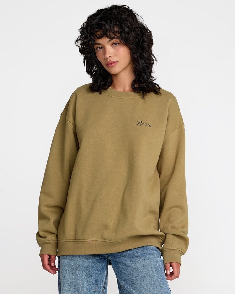 RVCA Baggie Boyfriend Crew | Lentil Green