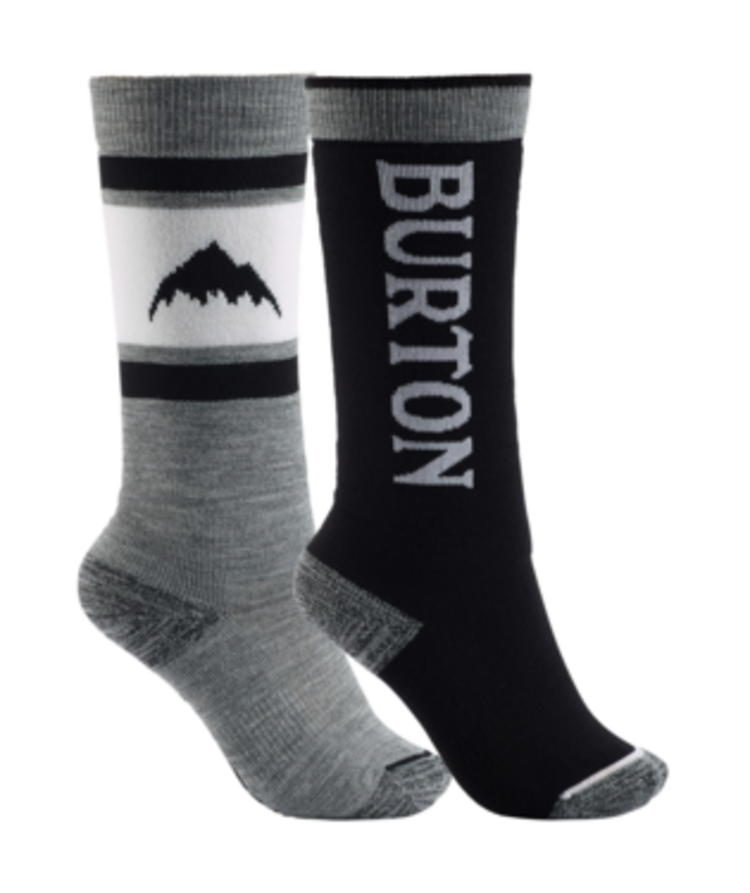 Burton Kids' Weekend Midweight Socks 2-Pack | True Black