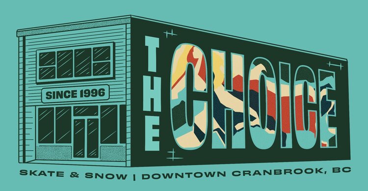 The Choice Shop Building Sticker Blue