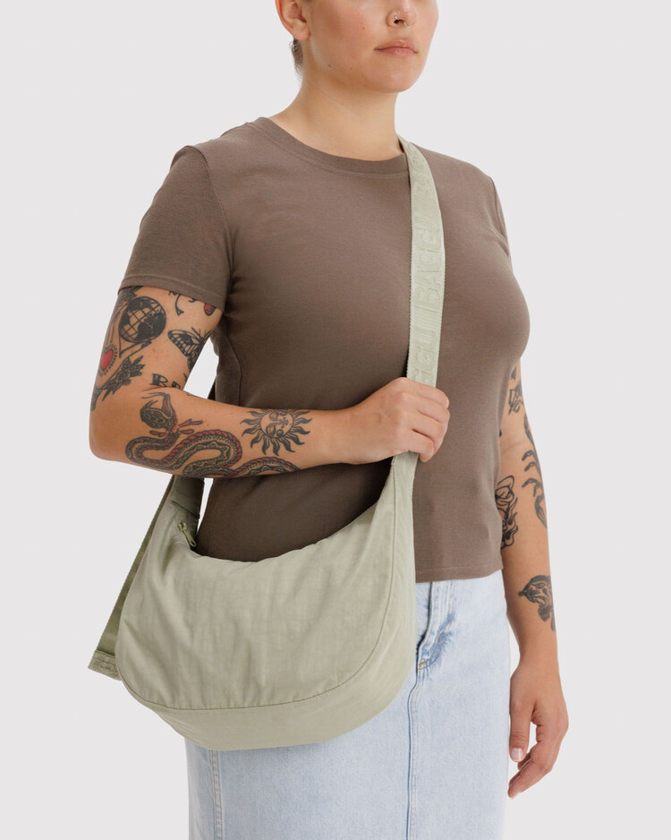 Baggu Baggu Medium Nylon Crescent Bag | Celadon