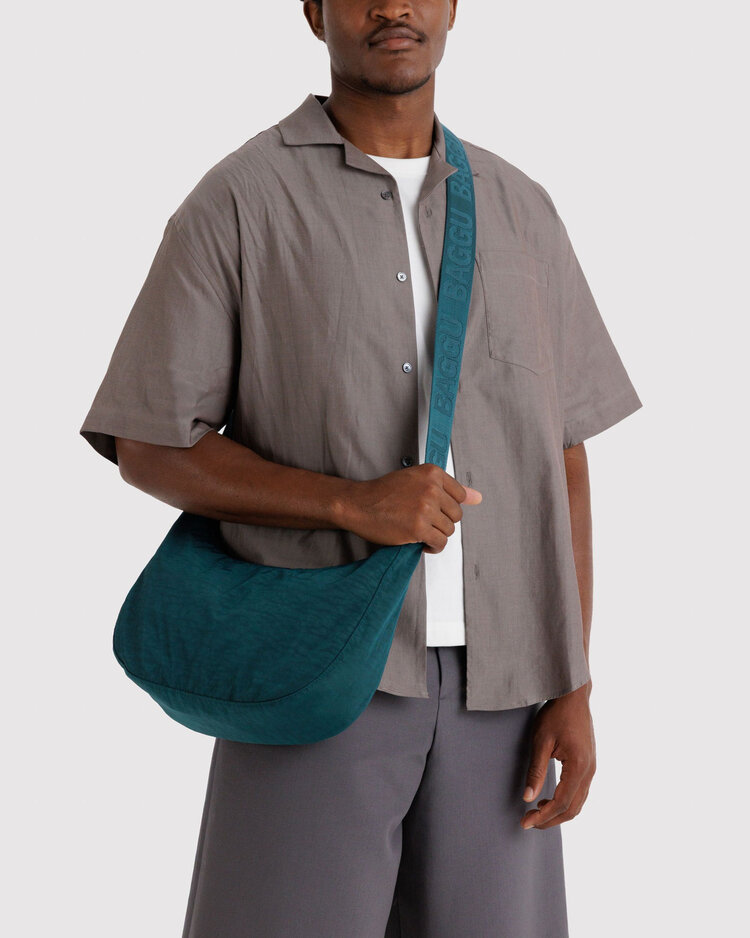 Baggu Baggu Medium Nylon Crescent Bag | Deep Sea