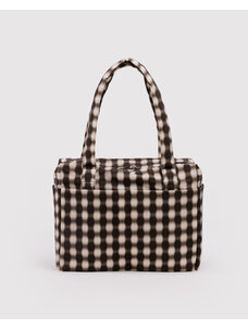 Baggu Baggu Small Cloud Carry-On | Blurred Gingham Brown
