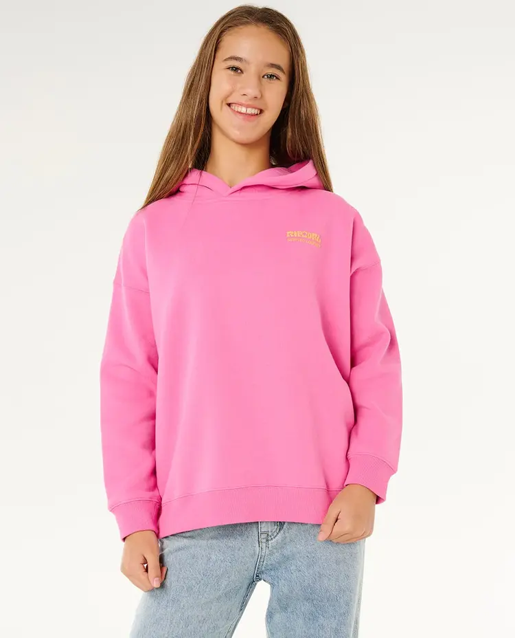Rip Curl Youth Surf Puff Hood | Super Pink